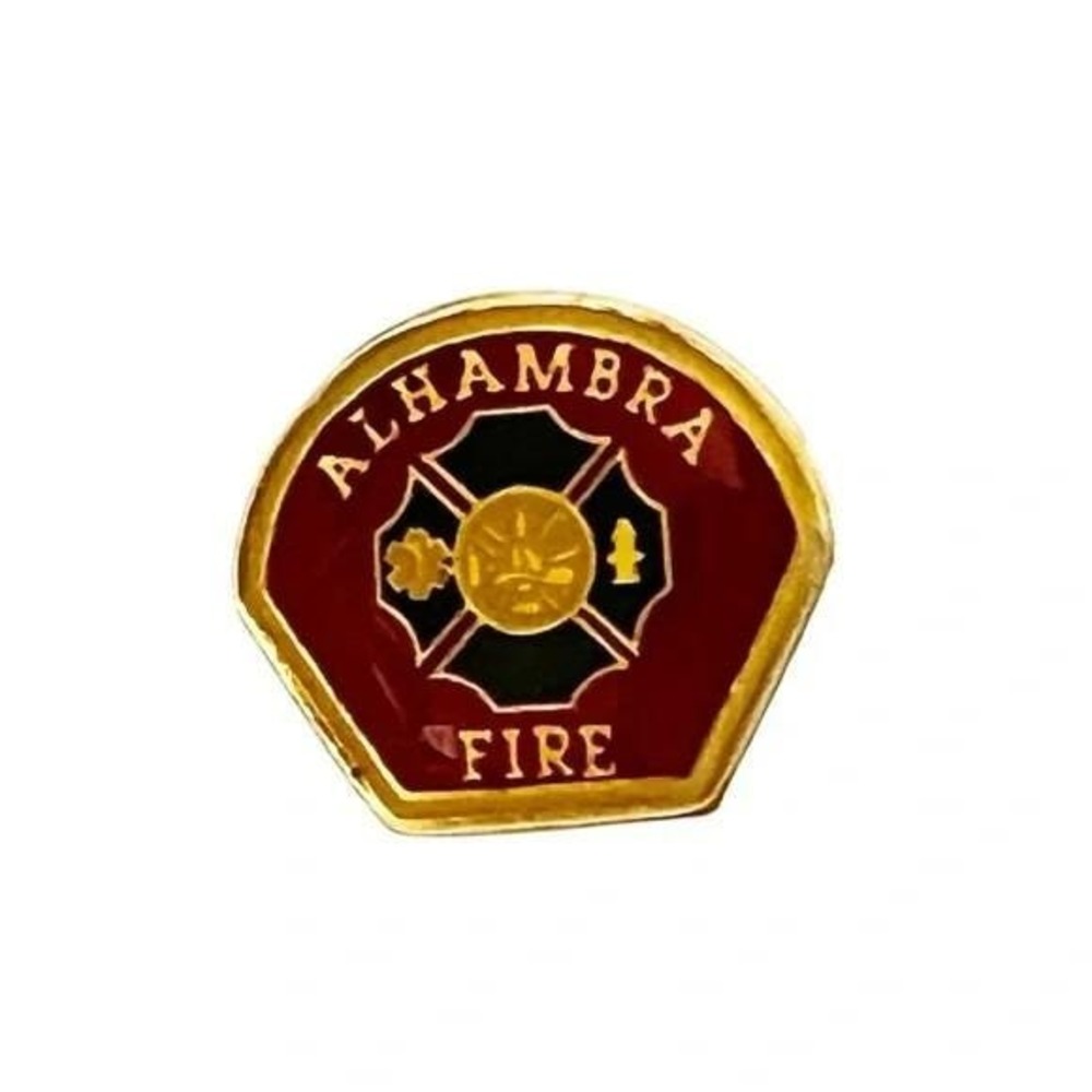 Alhambra California Fire Department Vintage Lapel Vest Hat Pin A29